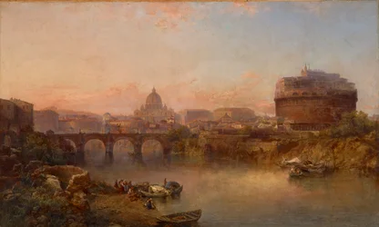 Sonnenuntergang am Tiber, Rom